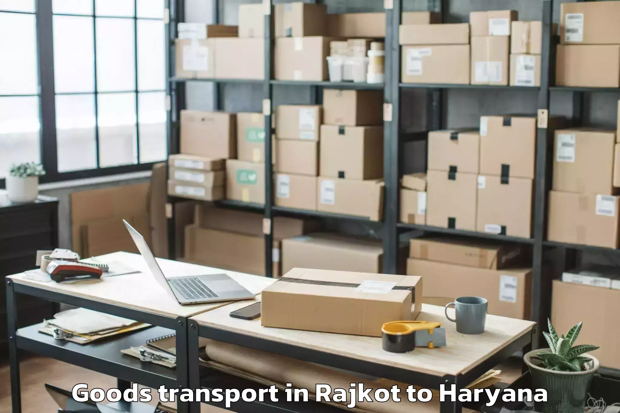 Efficient Rajkot to Tauru Goods Transport